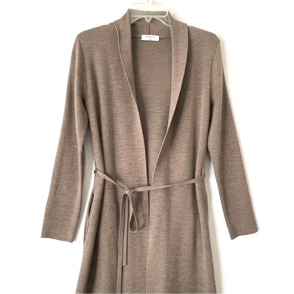 Aritzia Babaton Kirby Merino Wool Blend Long Cardigan Sweater - Picture 5 of 11